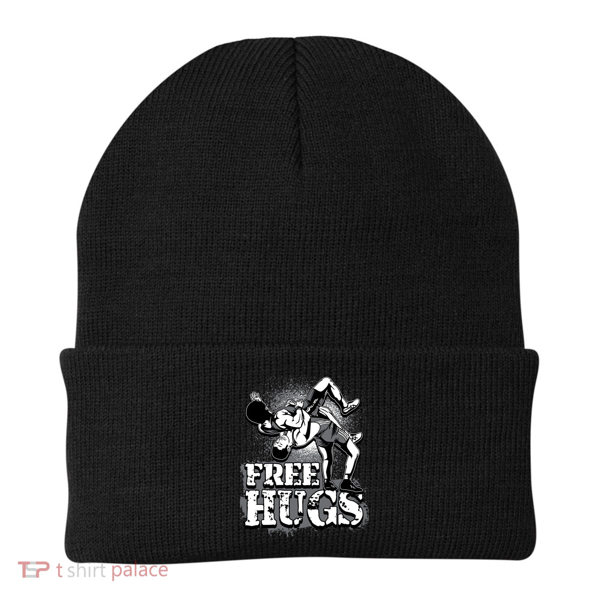 Wrestling Cool Gift Free Hugs Cool Gift Gift Beanie