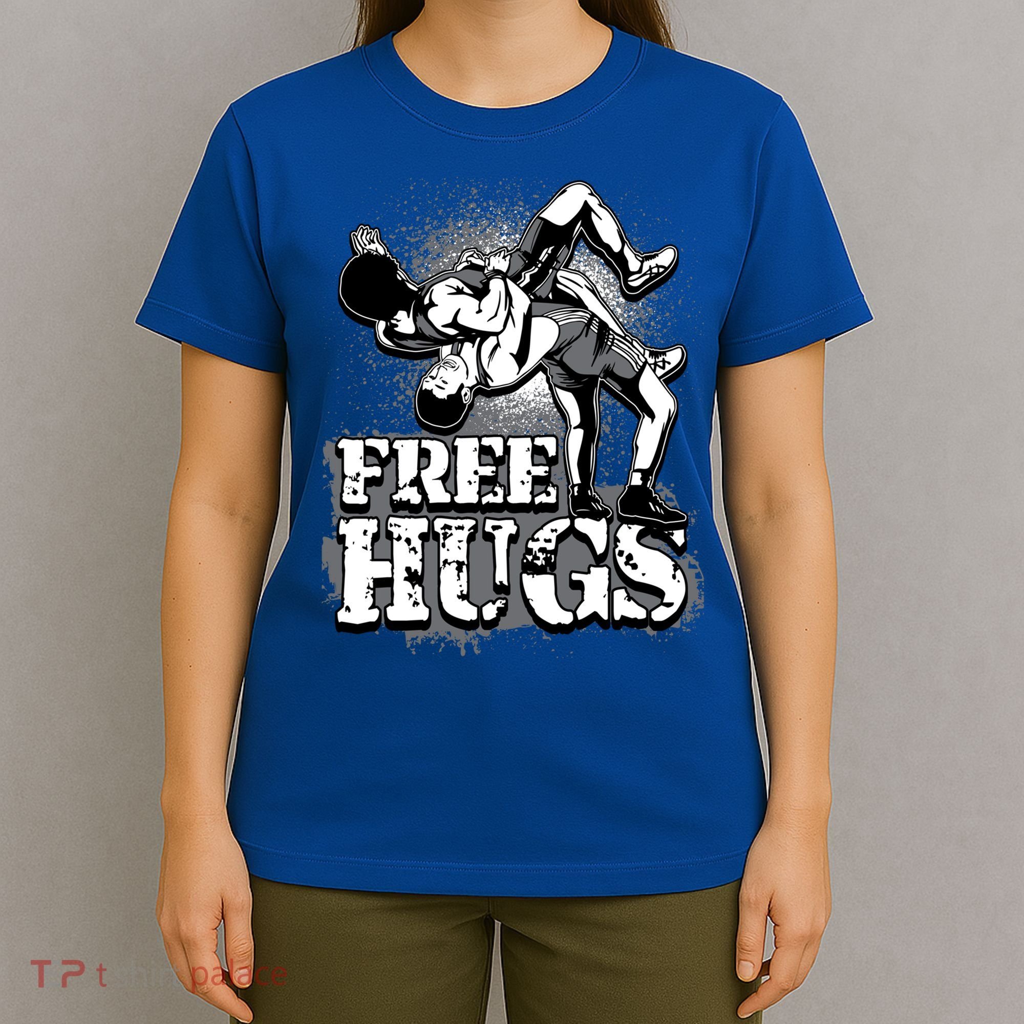 Wrestling Cool Gift Free Hugs Cool Gift Gift T-Shirt