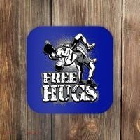 Wrestling Cool Gift Free Hugs Cool Gift Gift Coaster thumb 0