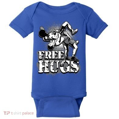 Wrestling Cool Gift Free Hugs Cool Gift Gift Baby Bodysuit
