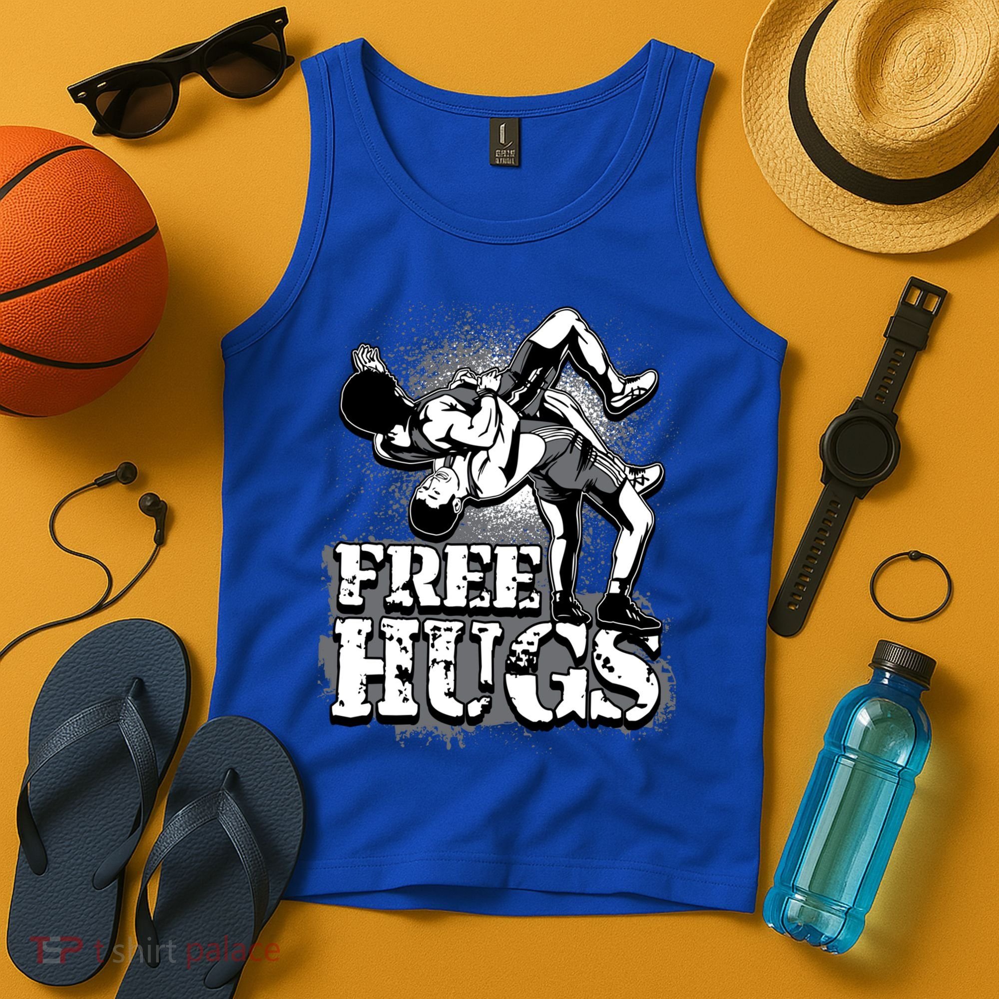 Wrestling Cool Gift Free Hugs Cool Gift Gift Tank Top
