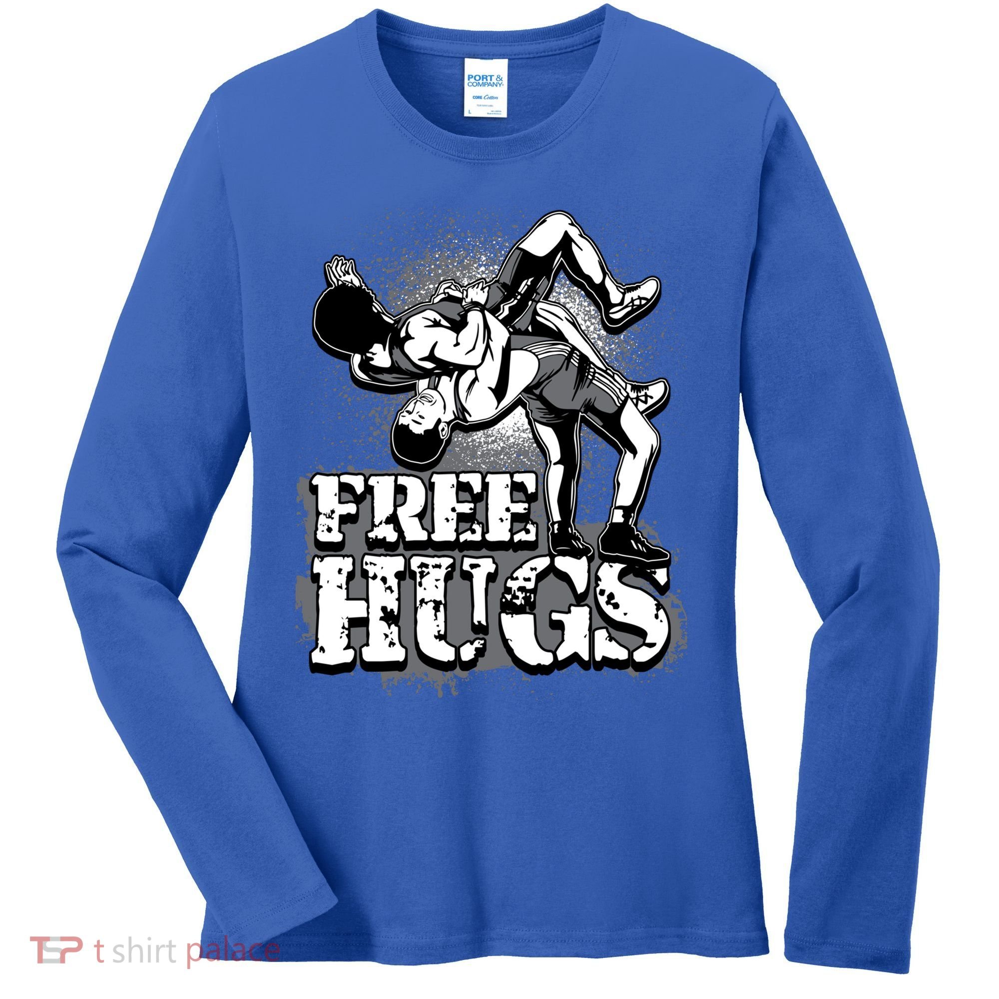 Wrestling Cool Gift Free Hugs Cool Gift Gift Women's Long Sleeve Shirt