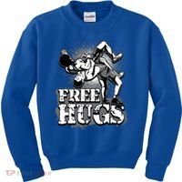 Wrestling Cool Gift Free Hugs Cool Gift Gift Kids Sweatshirt thumb 0