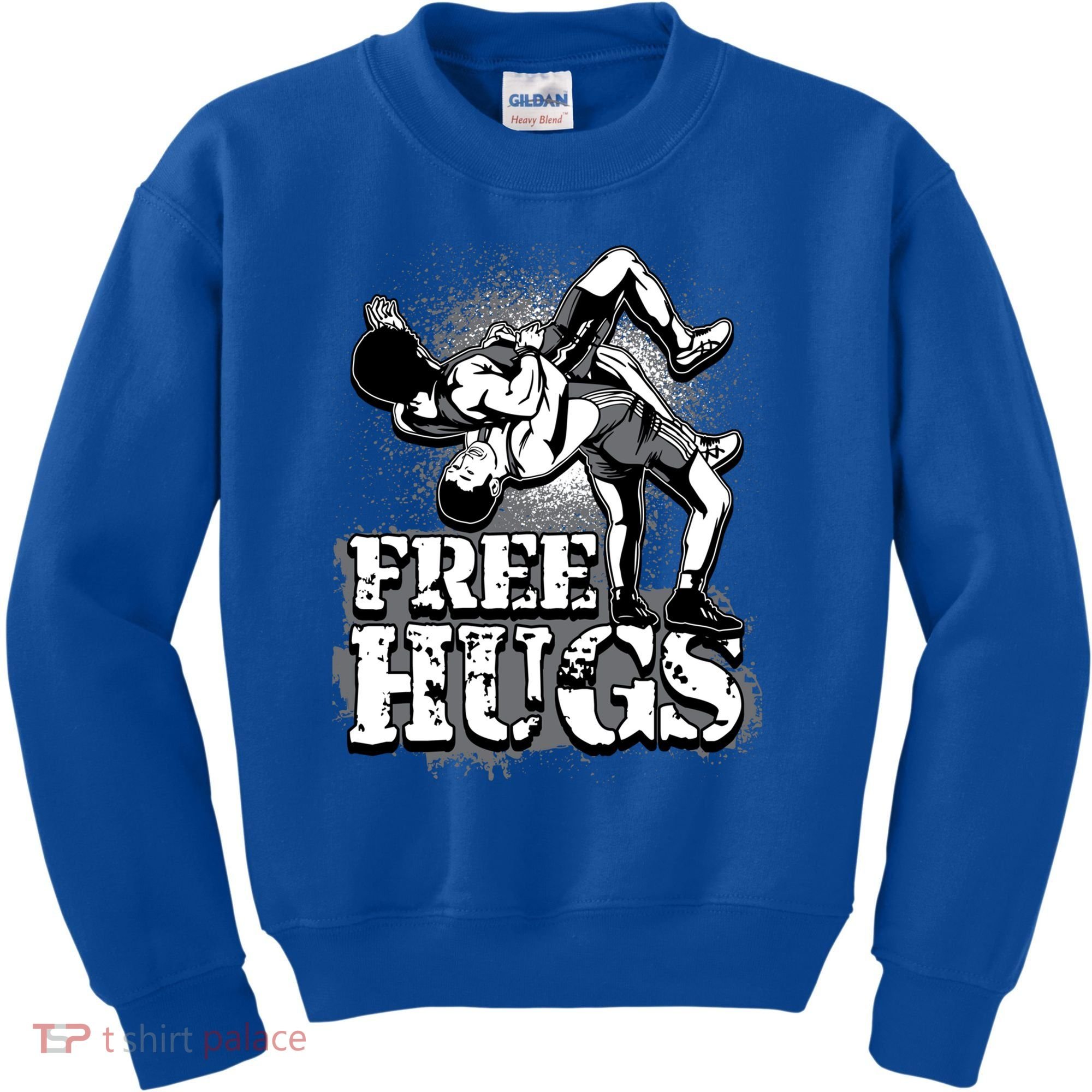 Wrestling Cool Gift Free Hugs Cool Gift Gift Kids Sweatshirt