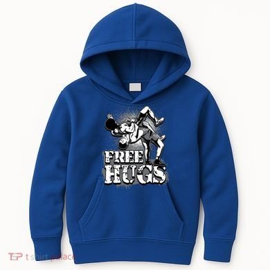 Wrestling Cool Gift Free Hugs Cool Gift Gift Kids Hoodie