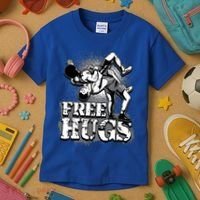 Wrestling Cool Gift Free Hugs Cool Gift Gift Kids T-Shirt thumb 3