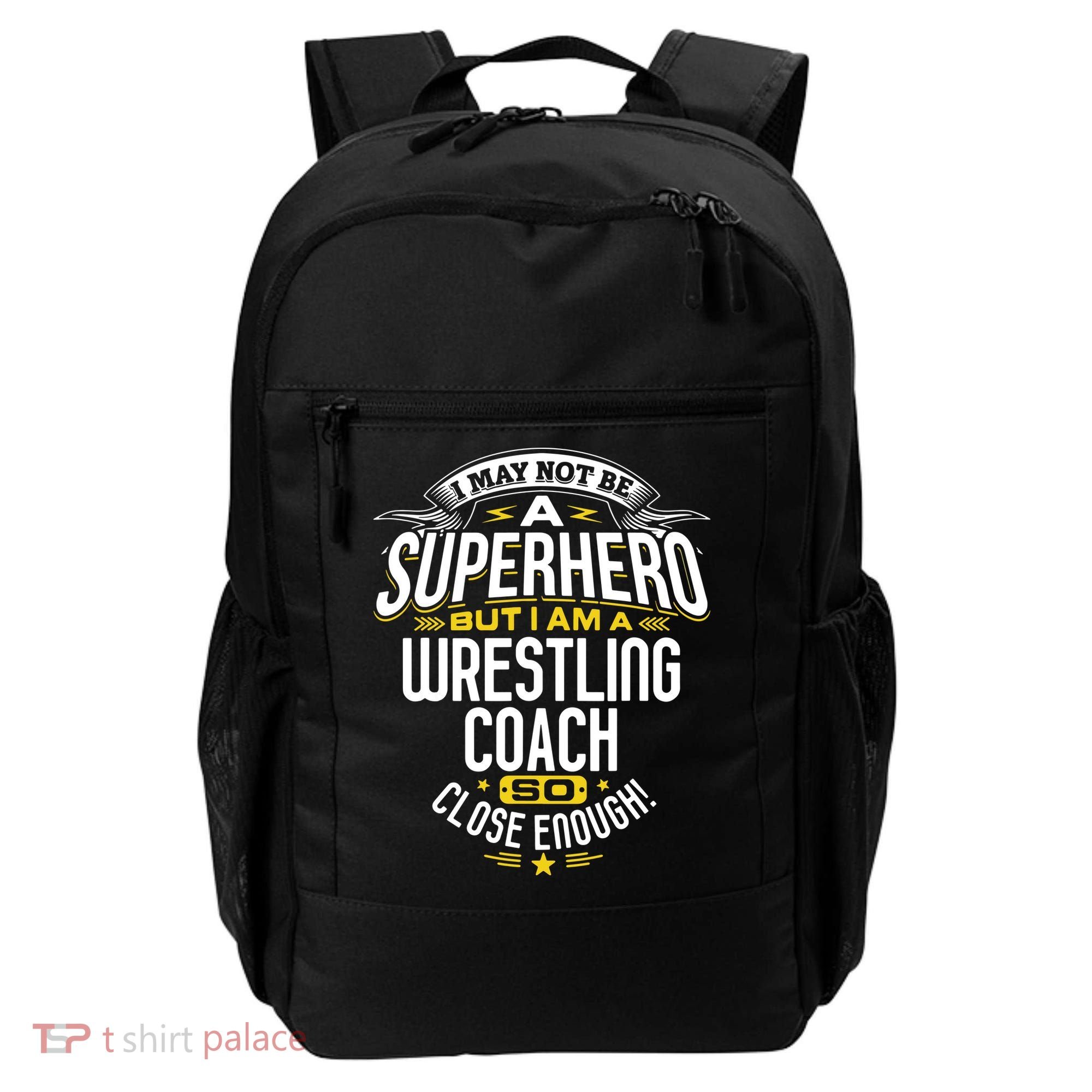 Wrestling Coach Gift Idea Superhero Wrestling Backpack