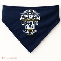 Wrestling Coach Gift Idea Superhero Wrestling USA-Made Doggie Bandana thumb 0