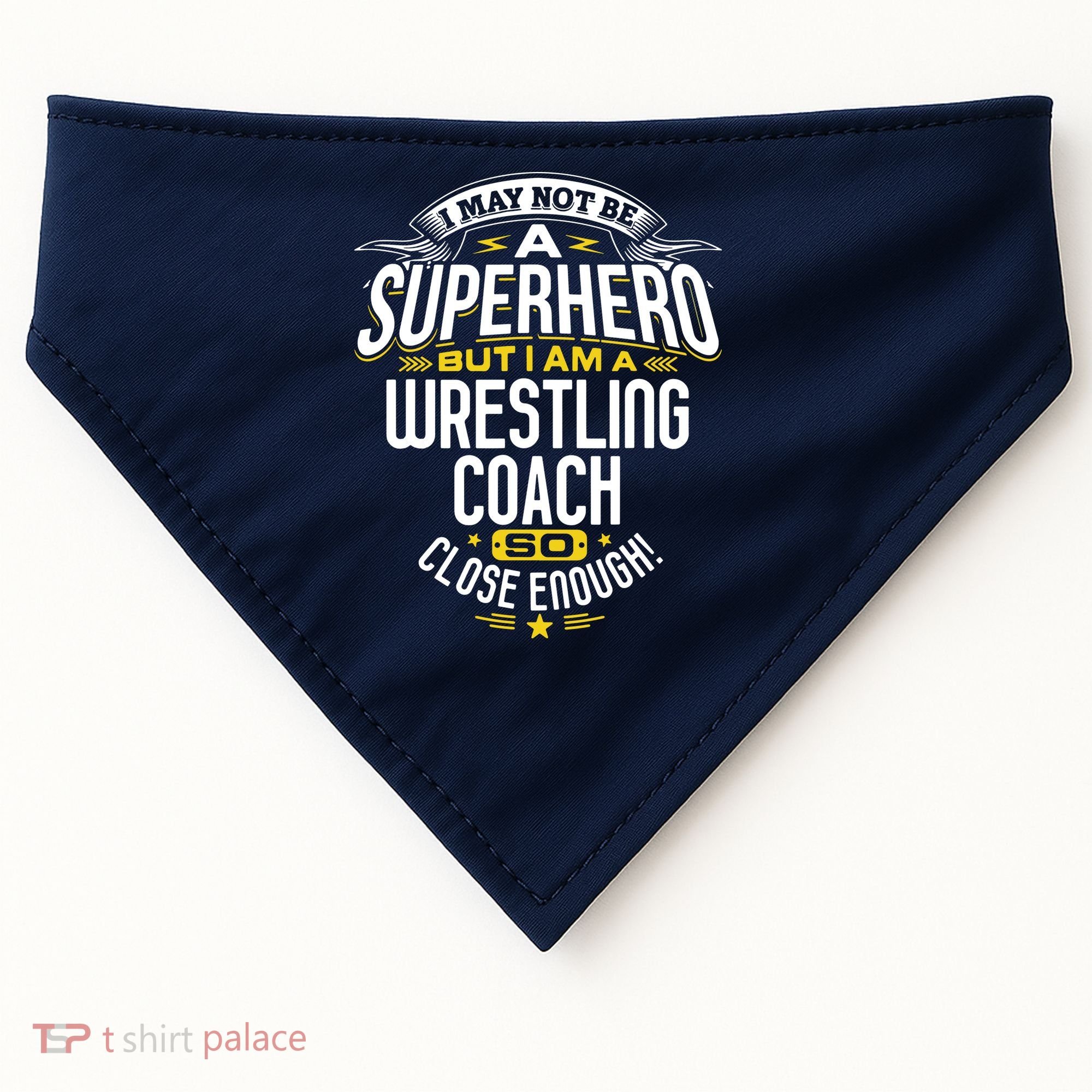 Wrestling Coach Gift Idea Superhero Wrestling USA-Made Doggie Bandana