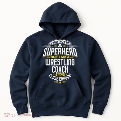 Wrestling Coach Gift Idea Superhero Wrestling Hoodie
