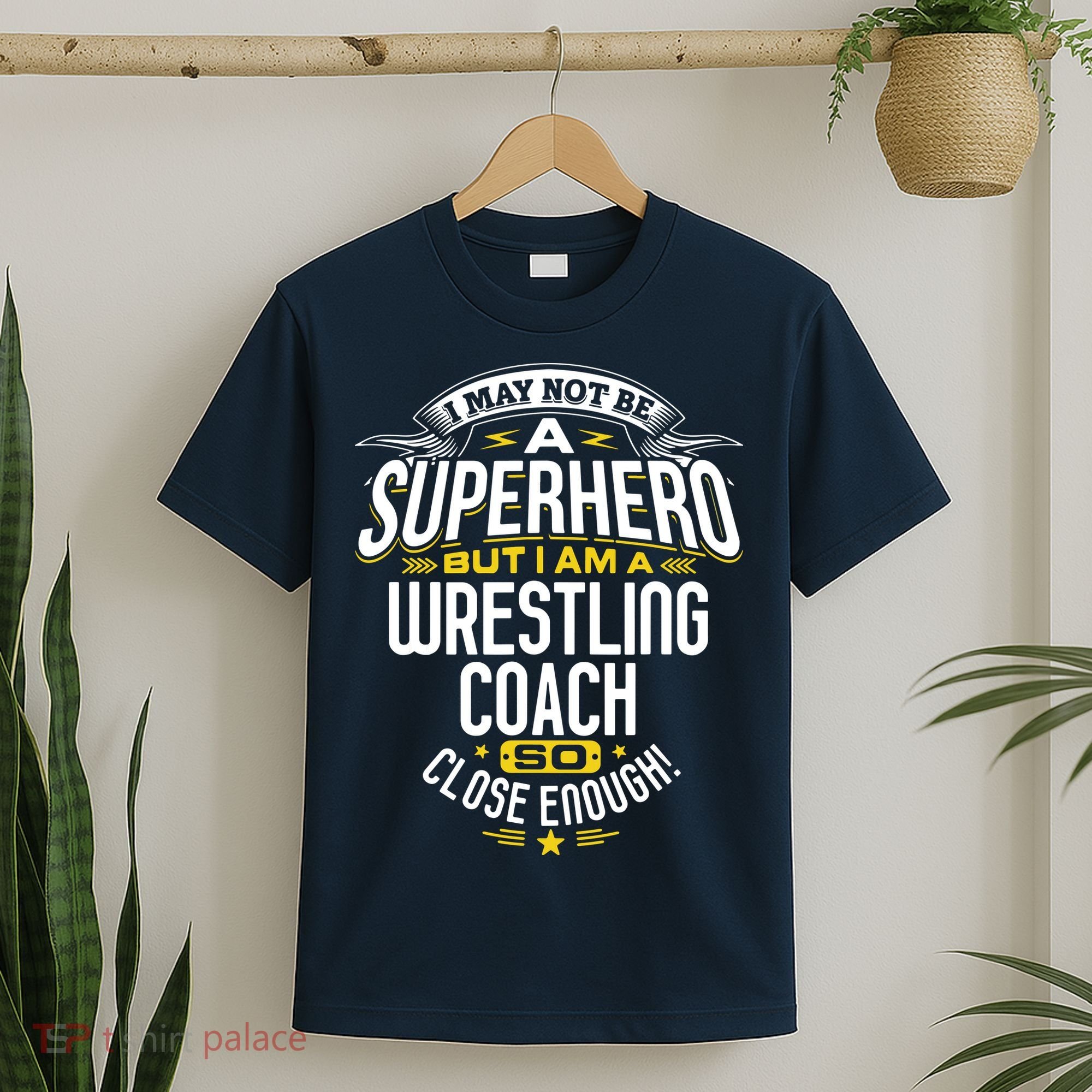 Wrestling Coach Gift Idea Superhero Wrestling T-Shirt