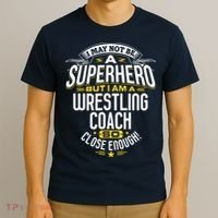 Wrestling Coach Gift Idea Superhero Wrestling T-Shirt thumb 3