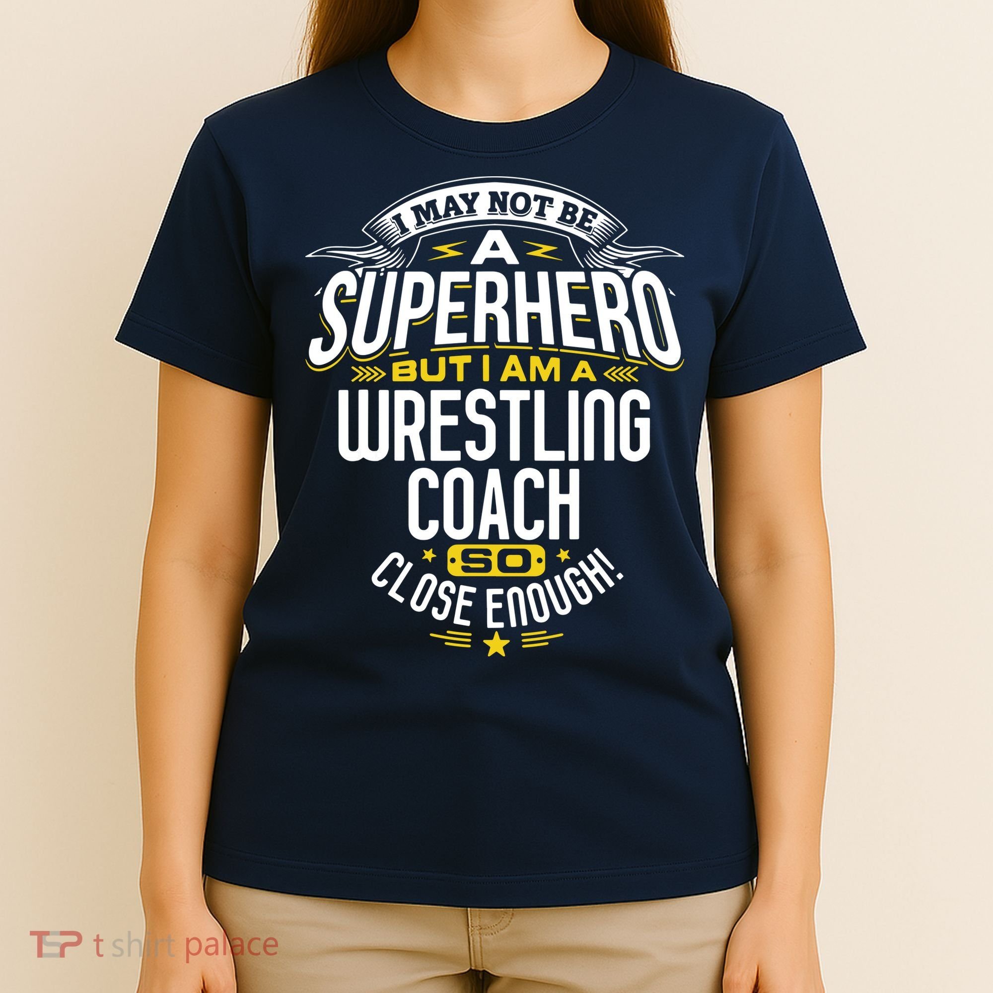 Wrestling Coach Gift Idea Superhero Wrestling T-Shirt