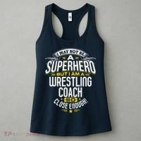 Wrestling Coach Gift Idea Superhero Wrestling Women's Tank Top thumb 3