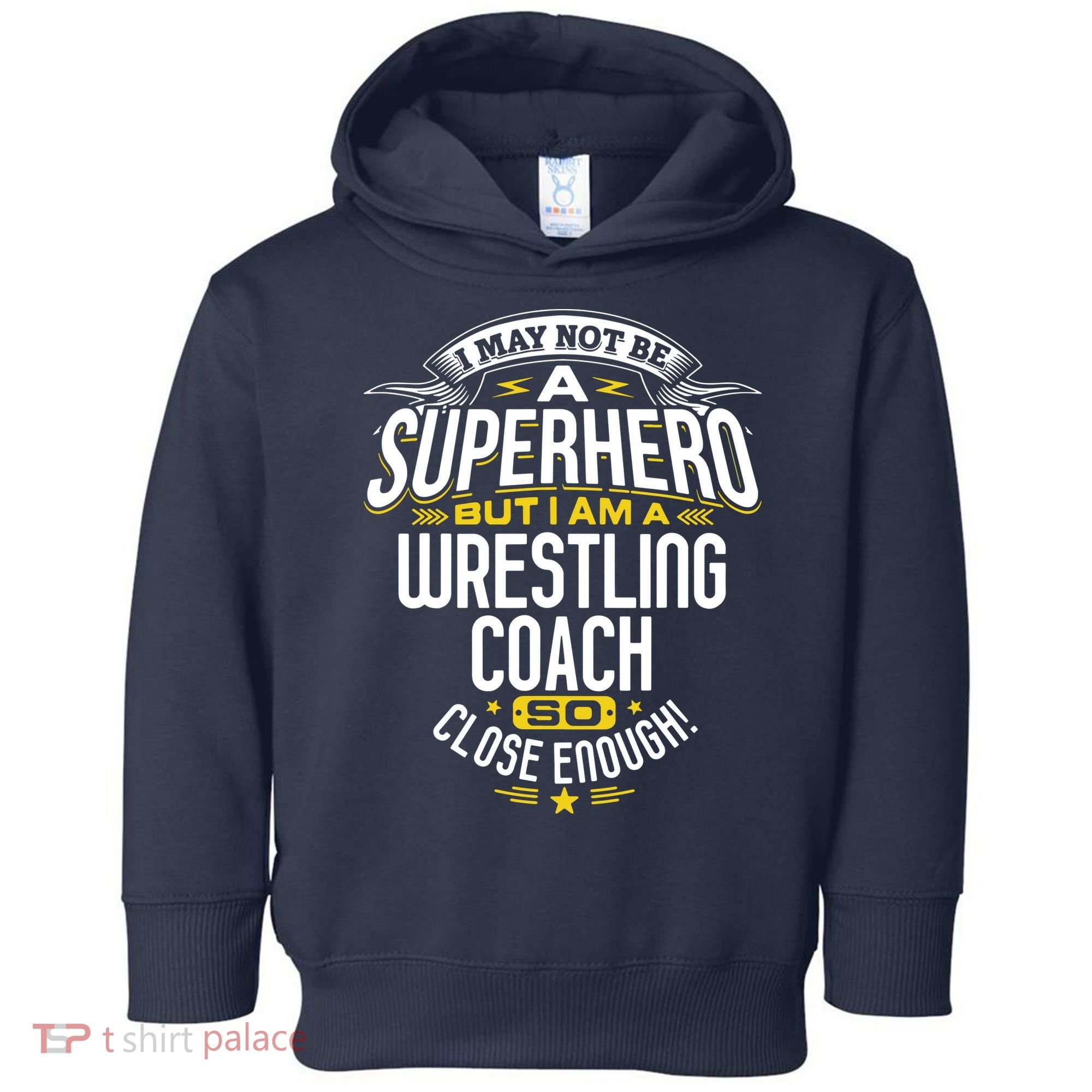 Wrestling Coach Gift Idea Superhero Wrestling Toddler Hoodie