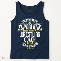 Wrestling Coach Gift Idea Superhero Wrestling Tank Top thumb 2