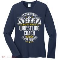 Wrestling Coach Gift Idea Superhero Wrestling Women's Long Sleeve Shirt thumb 0