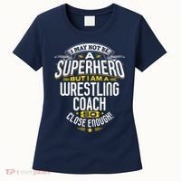 Wrestling Coach Gift Idea Superhero Wrestling Women's T-Shirt thumb 0