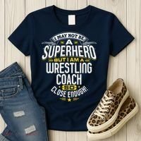 Wrestling Coach Gift Idea Superhero Wrestling Women's T-Shirt thumb 3