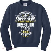Wrestling Coach Gift Idea Superhero Wrestling Kids Sweatshirt thumb 0