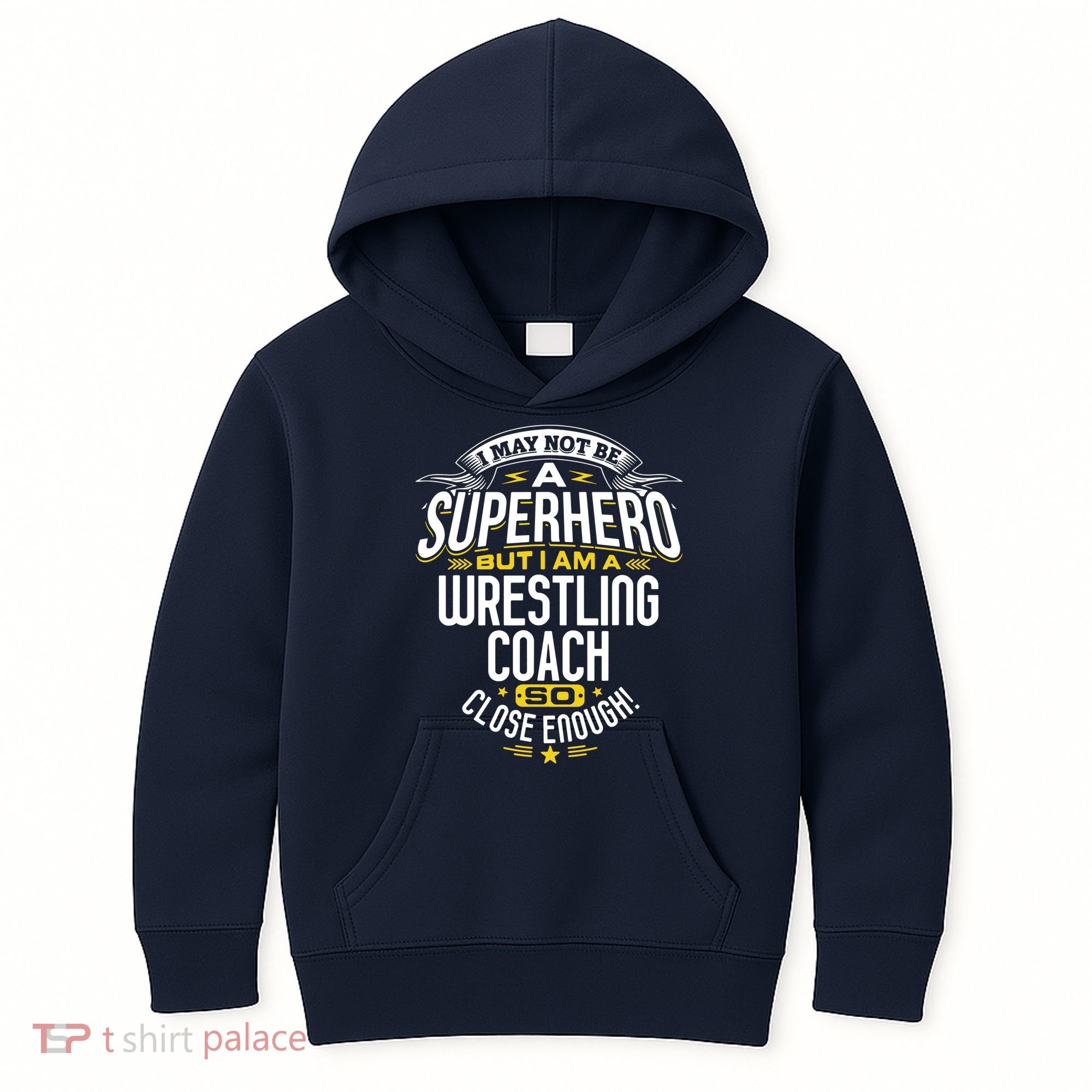 Wrestling Coach Gift Idea Superhero Wrestling Kids Hoodie