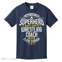 Wrestling Coach Gift Idea Superhero Wrestling Kids T-Shirt thumb 0