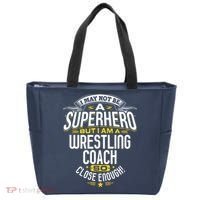 Wrestling Coach Gift Idea Superhero Wrestling Tote Bag thumb 0