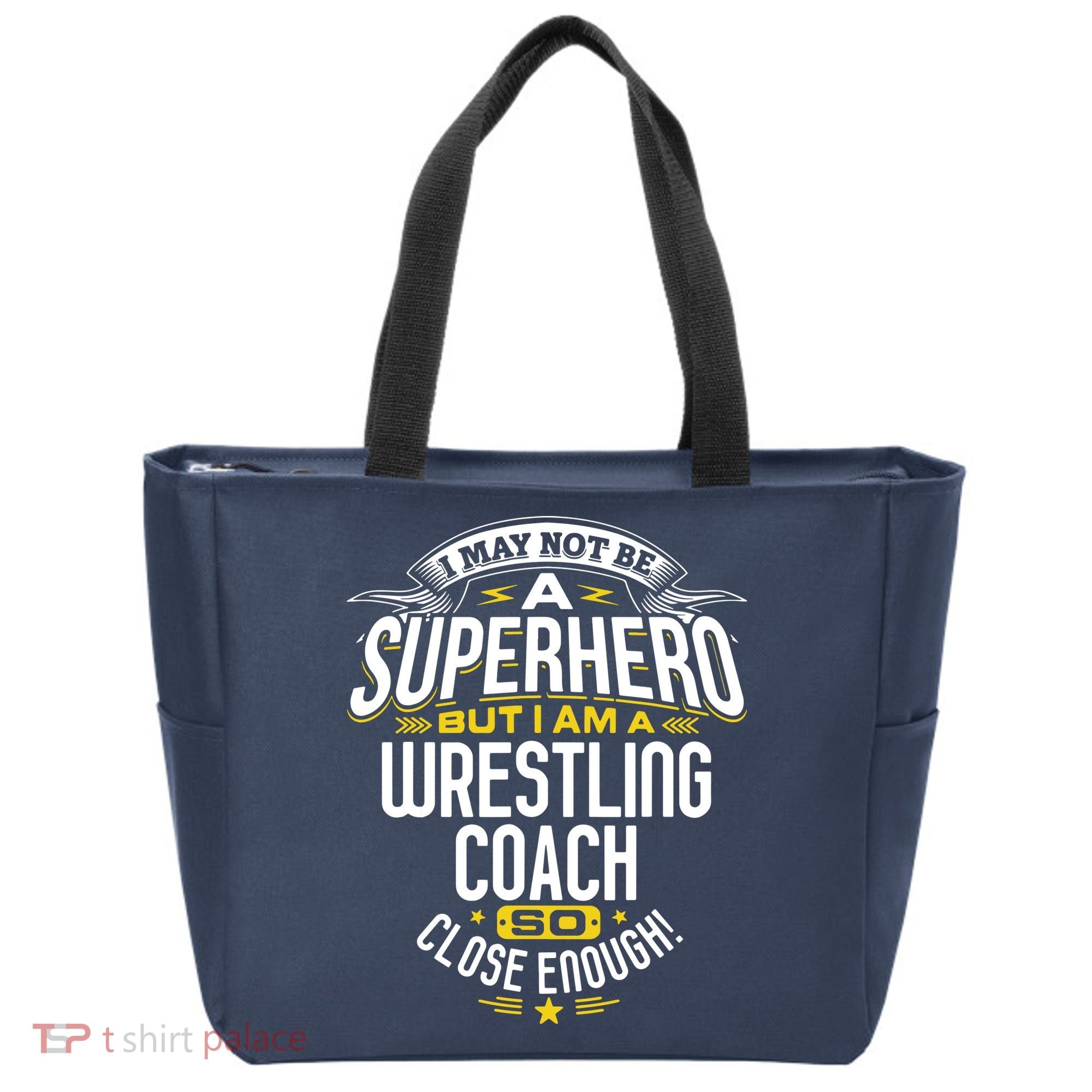 Wrestling Coach Gift Idea Superhero Wrestling Tote Bag