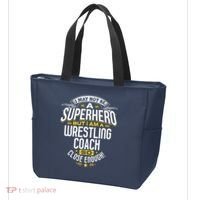 Wrestling Coach Gift Idea Superhero Wrestling Tote Bag thumb 3