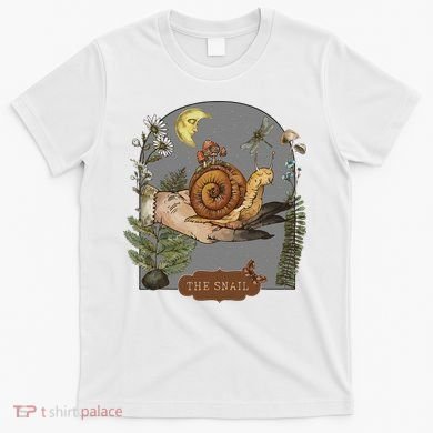 Witchy Cottagecore Goblincore Botanical Aesthetic Snail T-Shirt