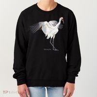 Whooping Crane Graphic Wildlife Bird Watching Women's Sweatshirt thumb 0