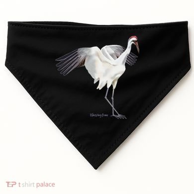 Whooping Crane Graphic Wildlife Bird Watching USA-Made Doggie Bandana