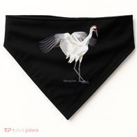 Whooping Crane Graphic Wildlife Bird Watching USA-Made Doggie Bandana thumb 0