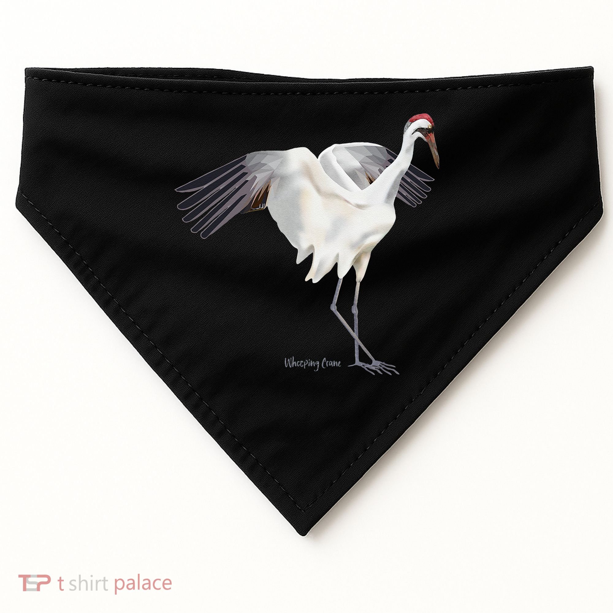 Whooping Crane Graphic Wildlife Bird Watching USA-Made Doggie Bandana