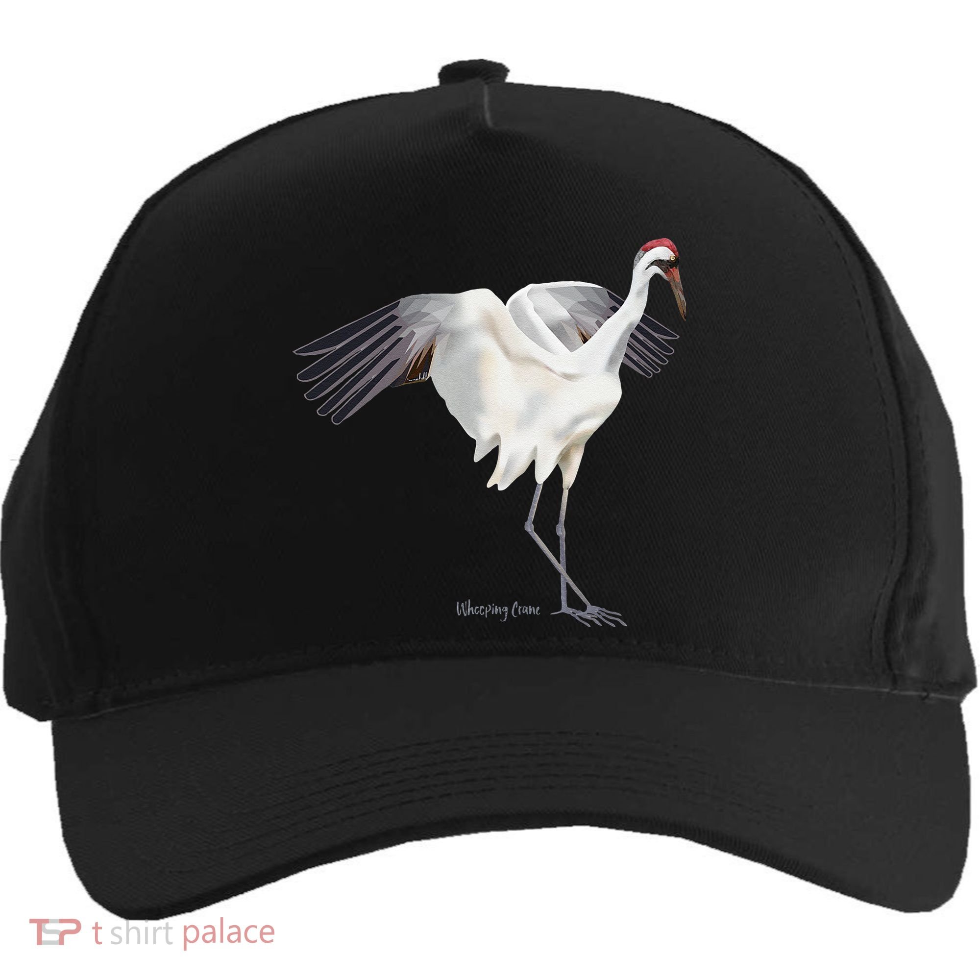Whooping Crane Graphic Wildlife Bird Watching Five-Panel Snapback Cap