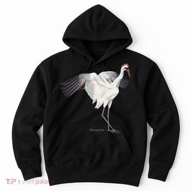 Whooping Crane Graphic Wildlife Bird Watching Hoodie