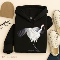 Whooping Crane Graphic Wildlife Bird Watching Hoodie thumb 4