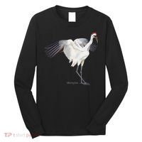 Whooping Crane Graphic Wildlife Bird Watching Long Sleeve Shirt thumb 0