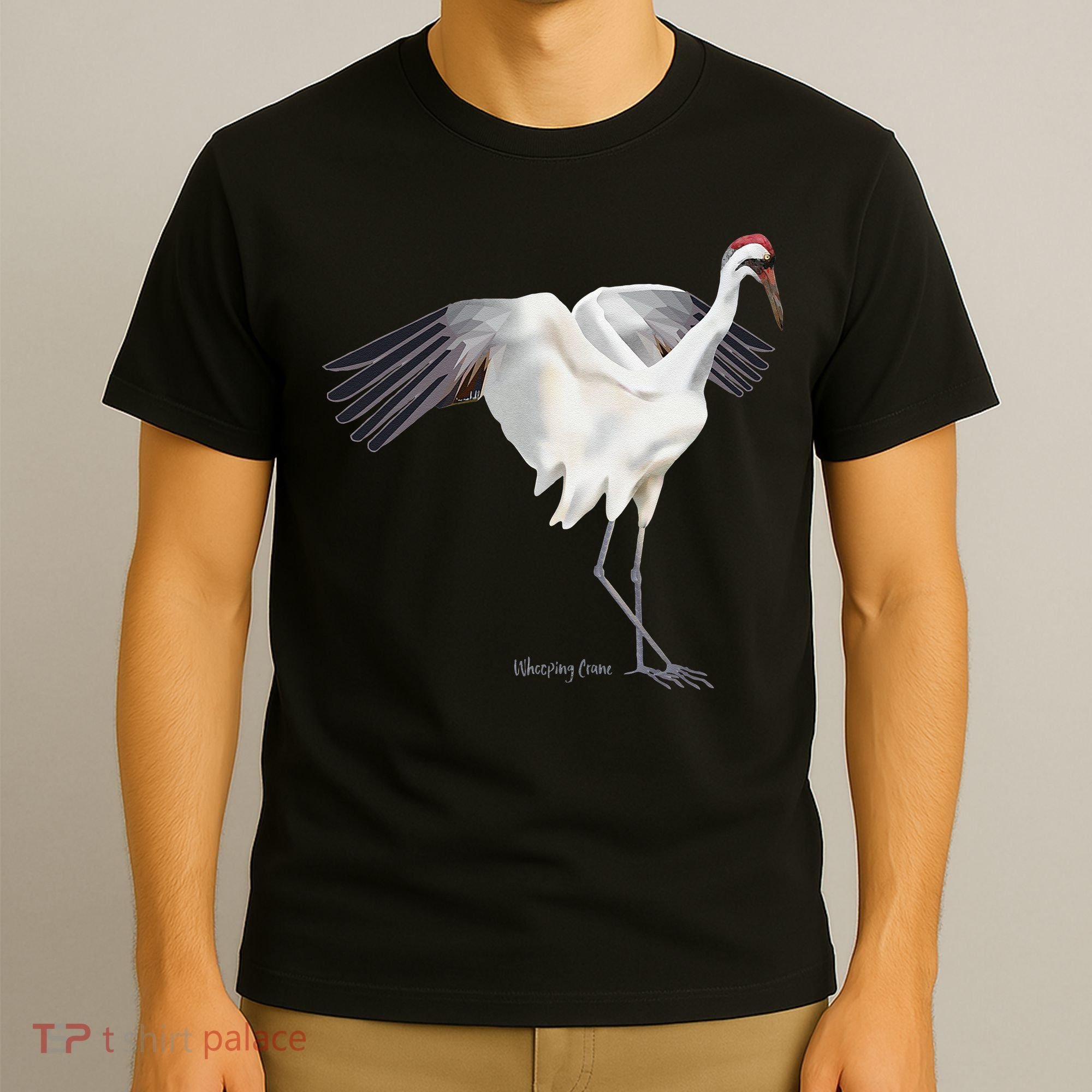 Whooping Crane Graphic Wildlife Bird Watching T-Shirt
