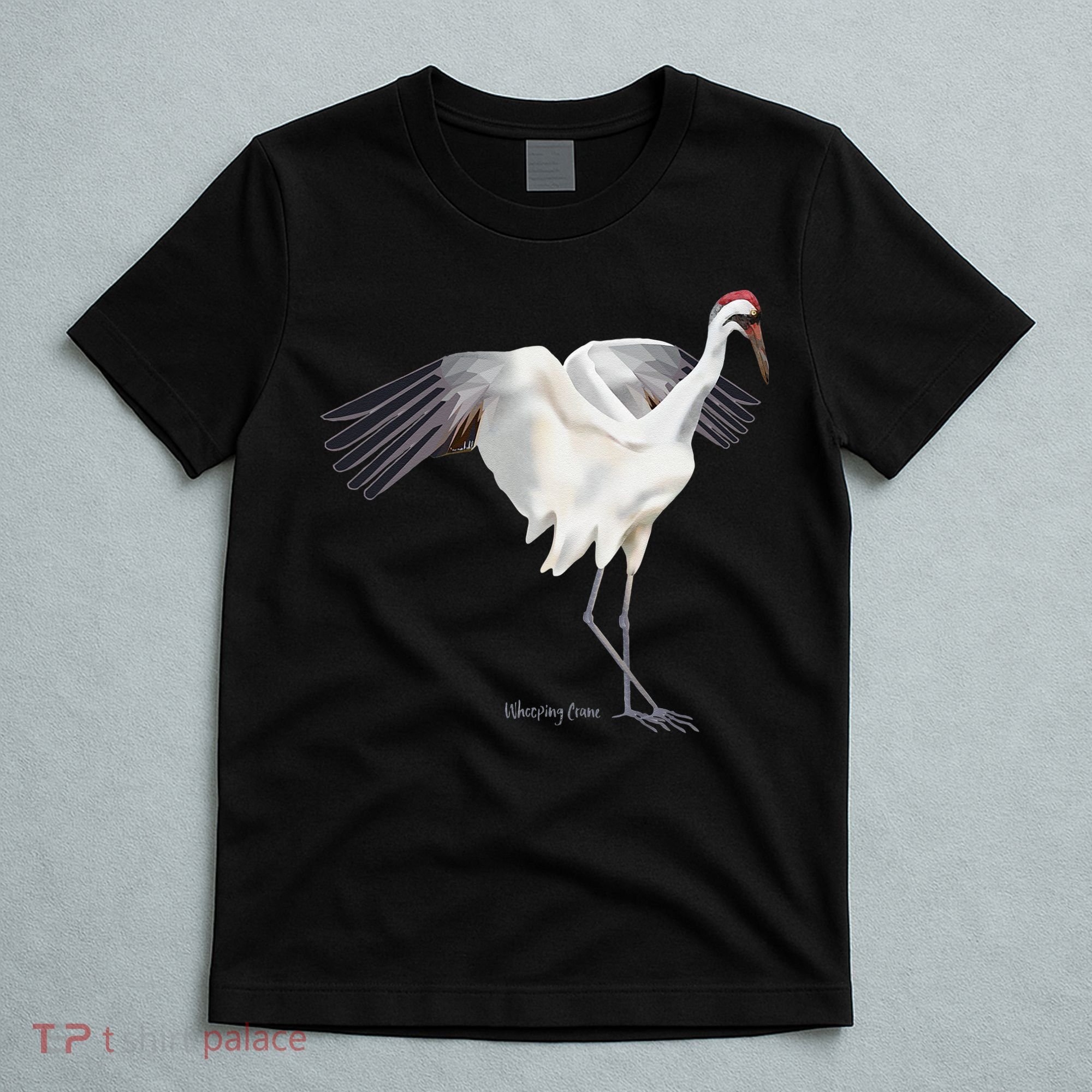 Whooping Crane Graphic Wildlife Bird Watching T-Shirt