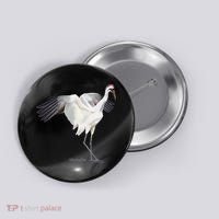 Whooping Crane Graphic Wildlife Bird Watching Button thumb 0