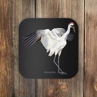 Whooping Crane Graphic Wildlife Bird Watching Coaster thumb 0