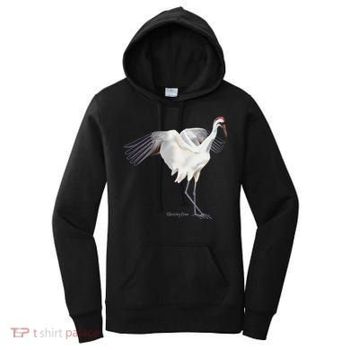 Whooping Crane Graphic Wildlife Bird Watching Women's Hoodie