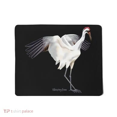 Whooping Crane Graphic Wildlife Bird Watching Mousepad