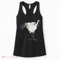 Whooping Crane Graphic Wildlife Bird Watching Women's Tank Top thumb 0