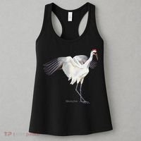 Whooping Crane Graphic Wildlife Bird Watching Women's Tank Top thumb 3
