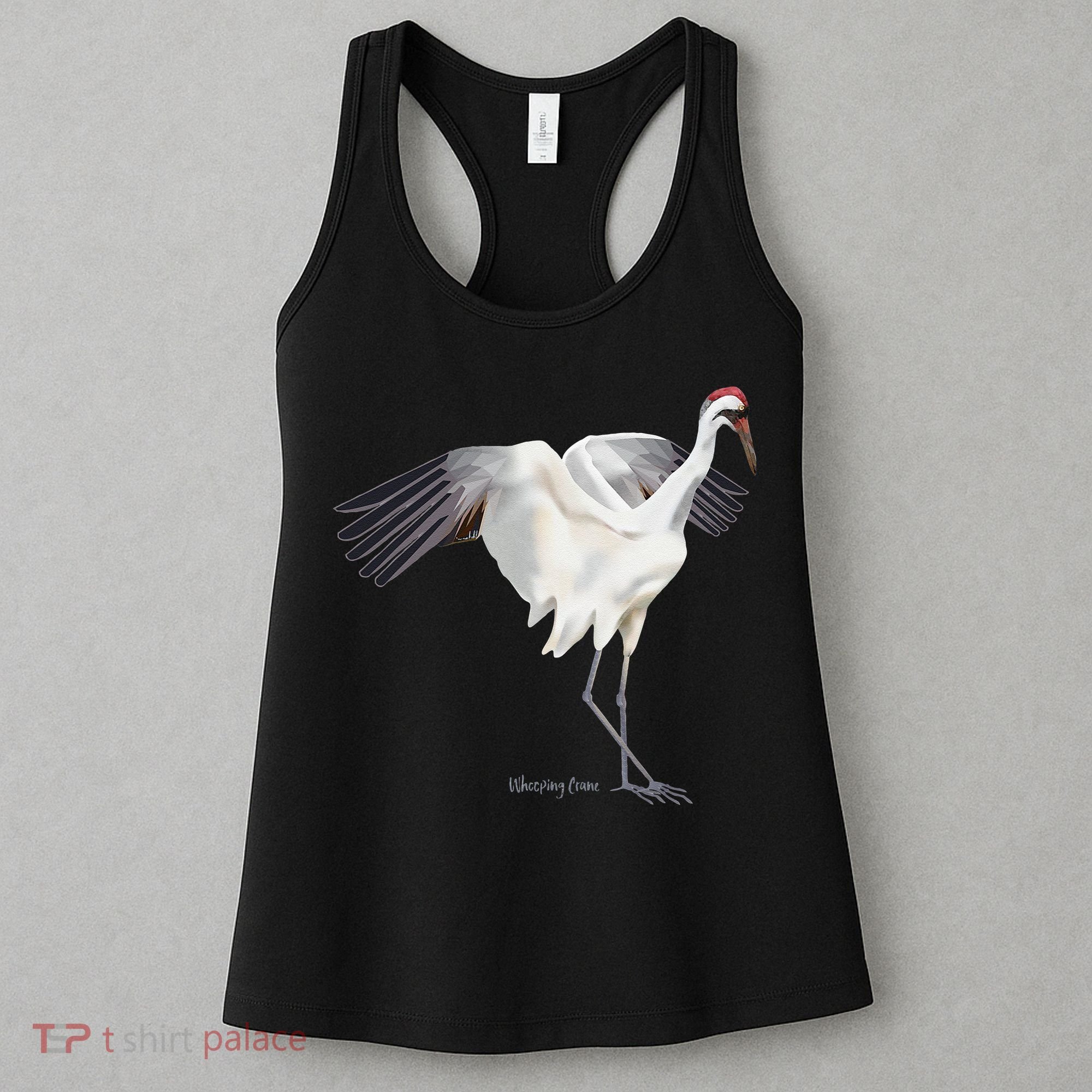 Whooping Crane Graphic Wildlife Bird Watching Women's Tank Top
