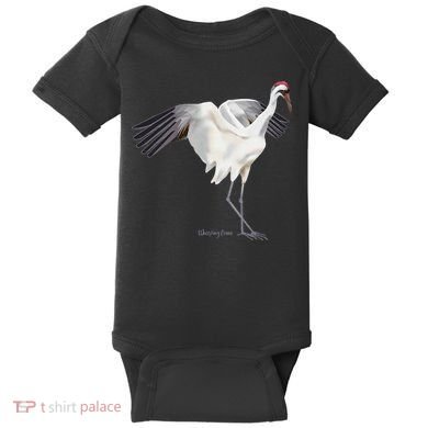 Whooping Crane Graphic Wildlife Bird Watching Baby Bodysuit