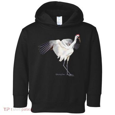 Whooping Crane Graphic Wildlife Bird Watching Toddler Hoodie