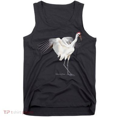 Whooping Crane Graphic Wildlife Bird Watching Tank Top